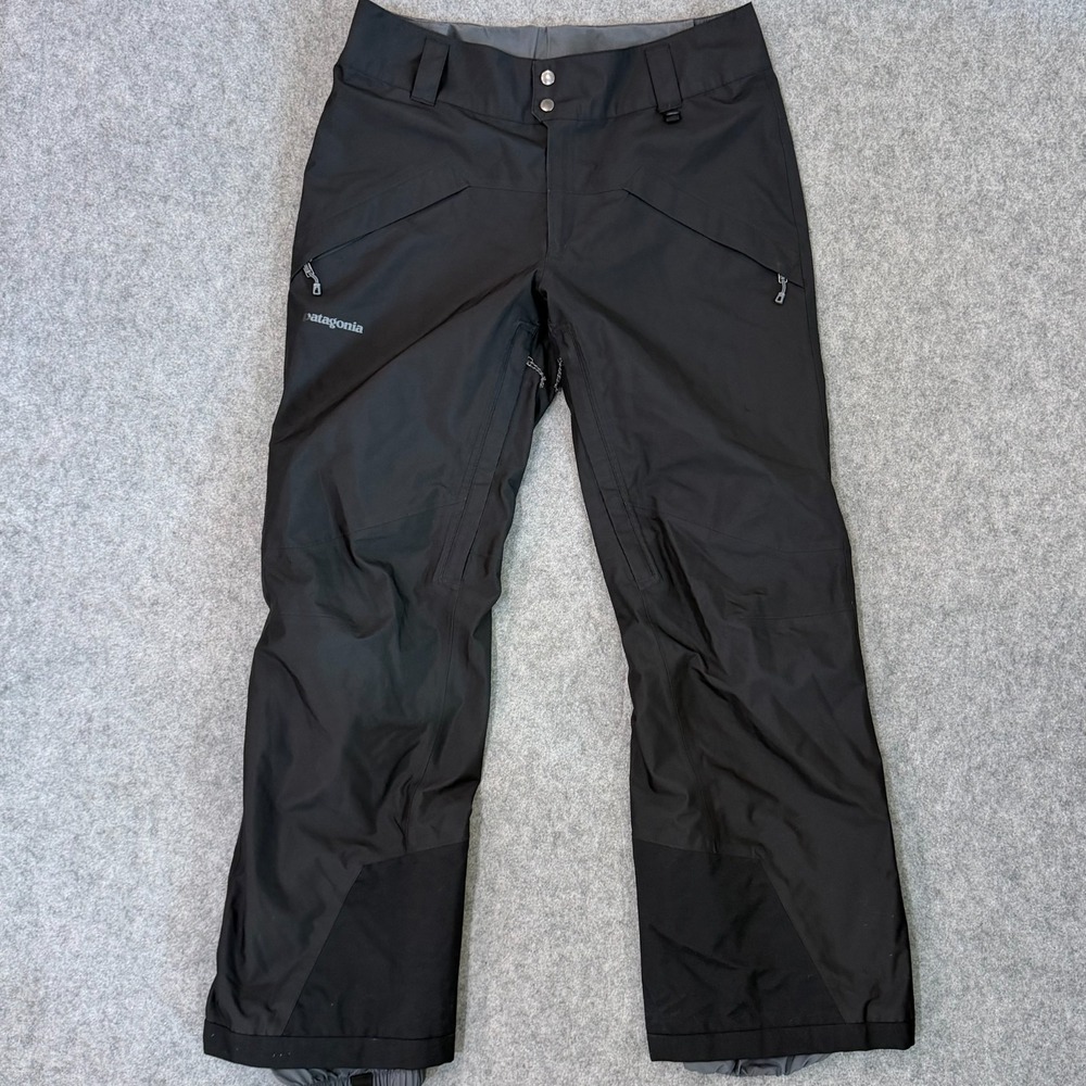Patagonia Black Micro-Twill Snowshot Winter Snow Pants Men's Size Medium